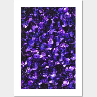 Purple Scattered Sequins Posters and Art